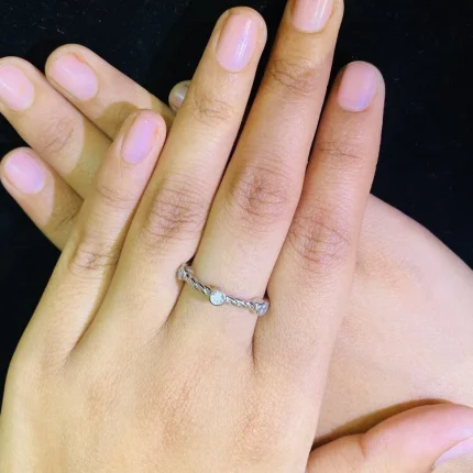 Silver Zircon Band 92.5 Silver Ring