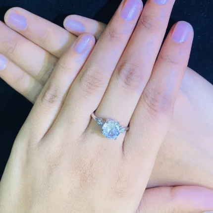 Silver Solitaire Elegance Ring