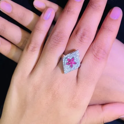 Silver Floral Radiance 92.5 Silver Ring