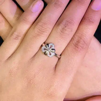 Silver Bloom Charm 92.5 Silver Ring